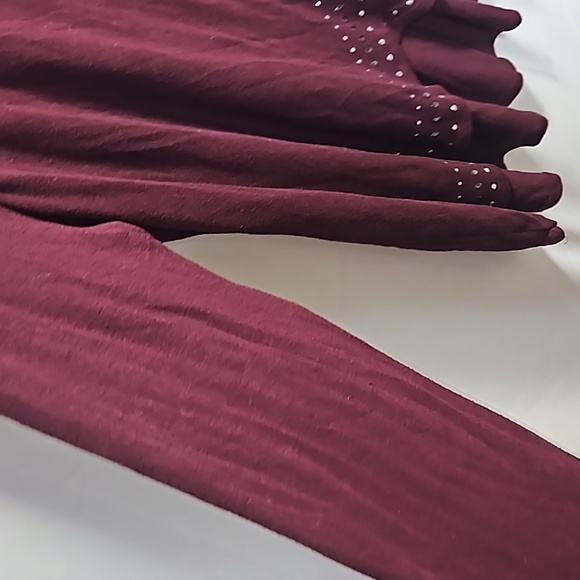 Belldini Burgundy Studded Layer Sweater Sz 3X - Picture 3 of 7
